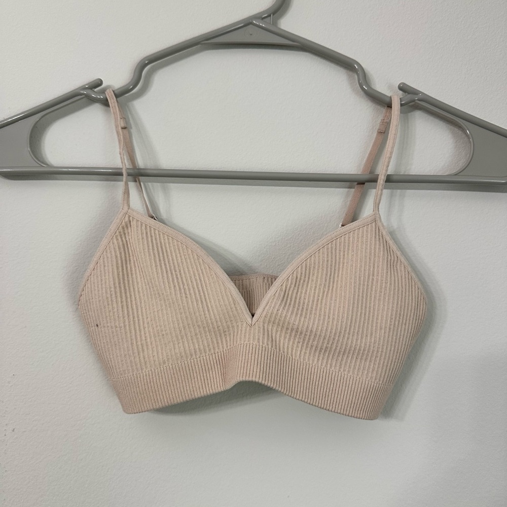 Weekday Ribbed Bralette - Light Pink